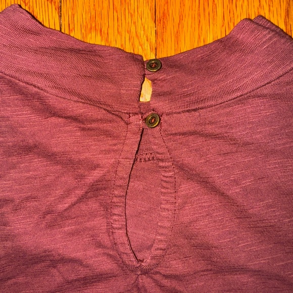 Purple maroon We The Free Free People long sleeve top with detailed wrists - Picture 4 of 4